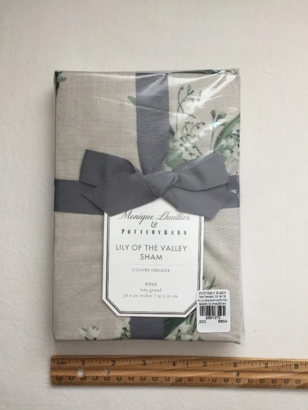 Pottery Barn Monique Lhuillier Cotton King Sham Lily of the Valley